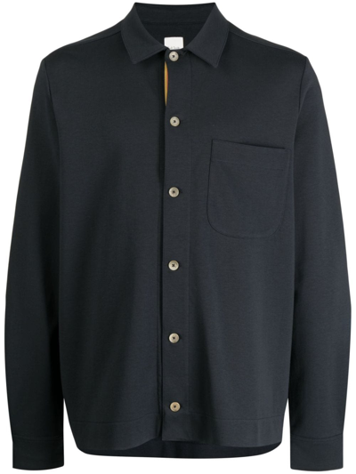 Paul Smith Signature Stripe Long-sleeve Shirt In Black