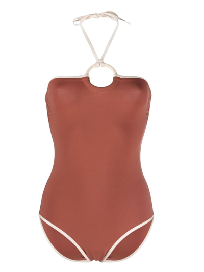 Eres Nora Bustier One-piece Swimsuit In Brown