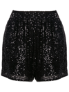 Gloria Coelho Sequin-embellished Short Shorts In Black