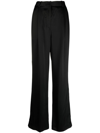 Loulou Studio Black Cotton Blend Idai Palazzo Pant In Black