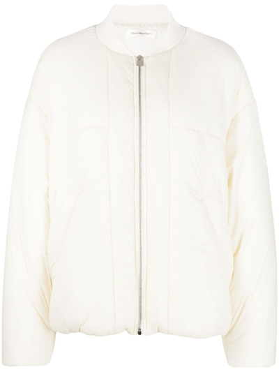 There Was One Padded Bomber Jacket In White