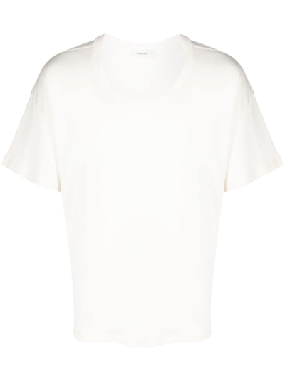 Lemaire Drop-shoulder Cotton T-shirt In Ye Lemon Glaze