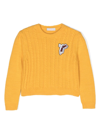 THERE WAS ONE LOGO-PATCH CABLE-KNIT JUMPER