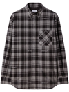 Off-white Plaid Pattern Button-down Collar Shirt In Grey