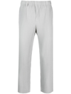 Issey Miyake Plissé-effect Straight-leg Trousers In 灰色