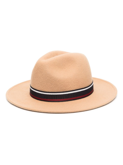 Tommy Hilfiger Signature Tape Monogram Wool Fedora Hat In 中性色