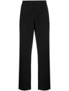 Caruso Straight-leg Wool Trousers In 黑色