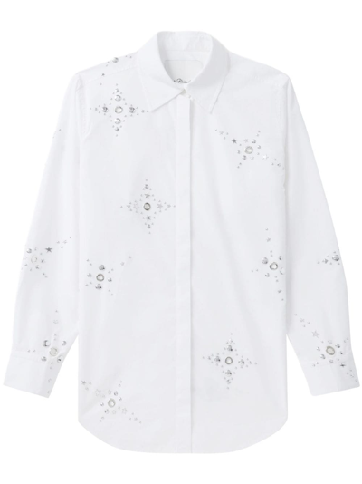 3.1 Phillip Lim / フィリップ リム Stud-embellished Long-sleeve Shirt In White