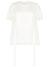 3.1 Phillip Lim Semi-sheer Panelled Knitted Top In 白色