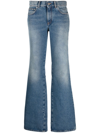OFF-WHITE LOW-RISE FLARED JEANS