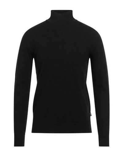 Yes Zee By Essenza Man Turtleneck Black Size Xxl Polyamide, Acrylic, Wool, Polyester In Black