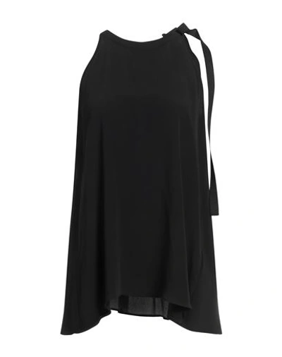 1-one Woman Top Black Size 4 Acetate, Silk In Black