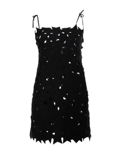 Msgm Woman Mini Dress Black Size 4 Polyester, Viscose, Elastane