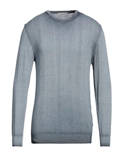 Grey Daniele Alessandrini Man Sweater Slate Blue Size 44 Cotton In Blue