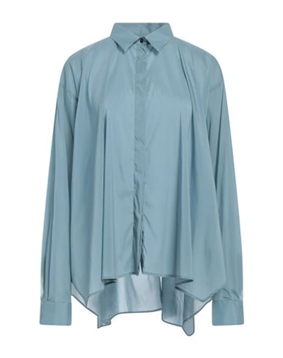 Xacus Woman Shirt Pastel Blue Size 12 Polyamide, Silk, Elastane