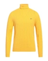 Sun 68 Man Turtleneck Ocher Size M Merino Wool, Viscose, Polyamide, Cashmere In Yellow