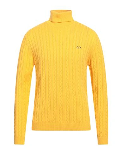 Sun 68 Man Turtleneck Ocher Size L Merino Wool, Viscose, Polyamide, Cashmere In Yellow