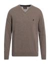 Mcs Marlboro Classics Man Sweater Khaki Size 3xl Wool, Polyamide In Beige