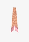 VERSACE ALL-OVER LOGO PRINT SILK SCARF TIE