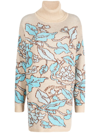 Twinset X Marco Rambaldi Floral-jacquard Roll-neck Jumper