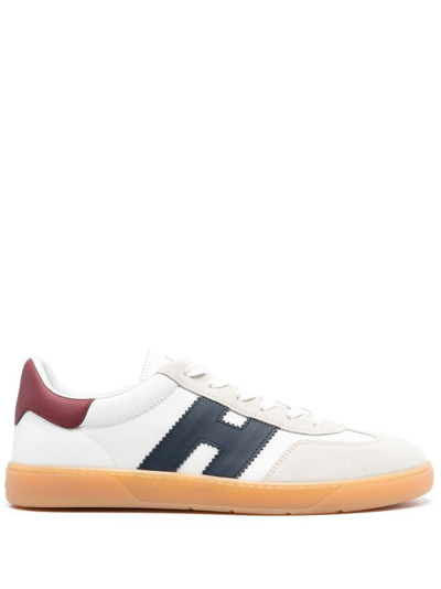 Hogan Logo-print Leather Sneakers In White