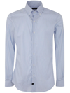 FAY NEW BUTTON DOWN STRETCH POPELINE STRIPED SHIRT