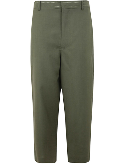 Marni Drop Crotch And Loose Fit Trousers Clothing In Green