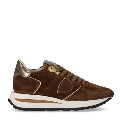 Philippe Model Tropez Haute Low Brown Sneaker