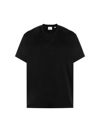 Burberry Tempah Embroidered Logo Cotton T-shirt In Black