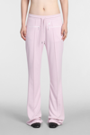 Courrèges Drawstring Flared Tracks Pants In Rose-pink