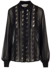 P.a.r.o.s.h Black Shirt With Lace Details In Black