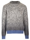 Off-white Arrows-print Degradé-effect Jumper In Grey