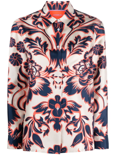 La Doublej Printed Long-sleeve Shirt In Multi