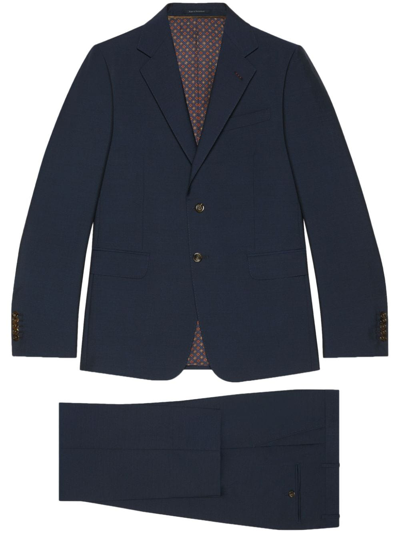 Gucci Single-breasted Two-piece Suit In Blau