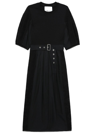 3.1 Phillip Lim Belted-waist Midi Dress In Black