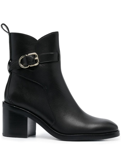 3.1 Phillip Lim Alexa Ankle-strap Leather Boots In Black