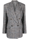 BRUNELLO CUCINELLI PRINCE OF WALES DOUBLE-BREASTED BLAZER