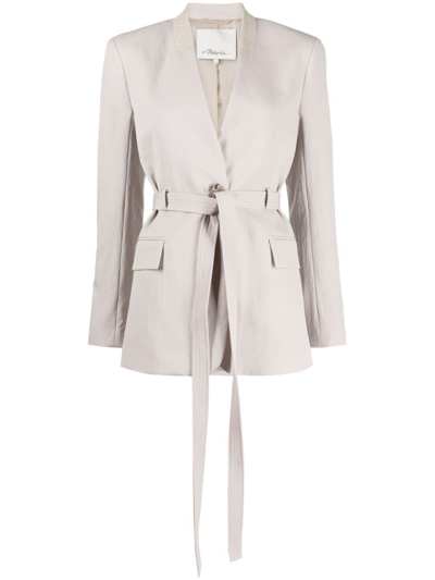 3.1 PHILLIP LIM TIED-WAIST SINGLE-BREASTED BLAZER