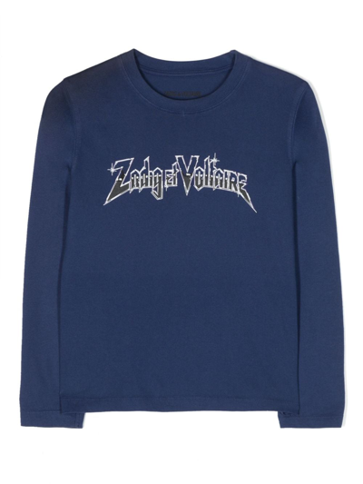 Zadig & Voltaire T-shirt Mit Kita Concert-print In Blue