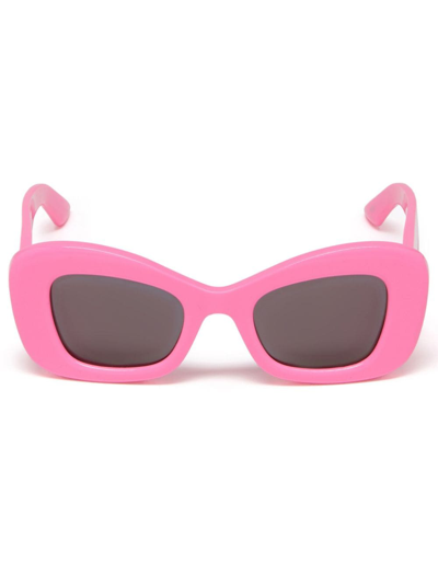 Alexander Mcqueen Bold Cat-eye Sunglasses In Pink/smoke