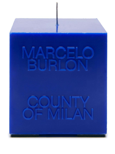 Marcelo Burlon County Of Milan Alto Vuelo Cubic Candle In Blue