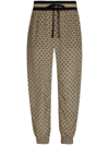 DOLCE & GABBANA MONOGRAM-PATTERN PRINT SILK TROUSERS