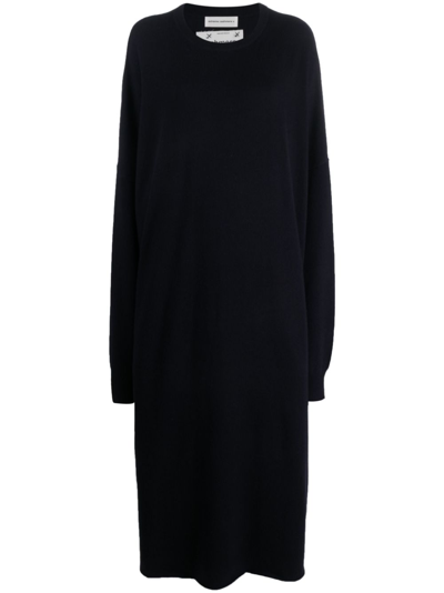 Extreme Cashmere Knitted Midi Dress In Schwarz