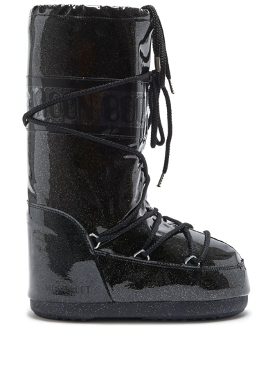 Moon Boot Icon Glitter Stiefel In Black