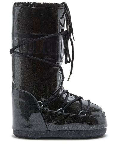 Moon Boot Icon Glitter Stiefel In Nero