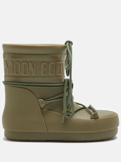 Moon Boot Low Rain Boots In Green