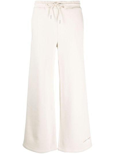 Calvin Klein Jeans Est.1978 Monologo Straight-leg Trousers In Nude