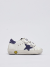 Golden Goose Old School Leather Low-top Sneakers In Bianco-blu