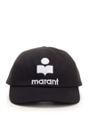 Isabel Marant Tyron Embroidered Cotton-canvas Baseball Cap In Black