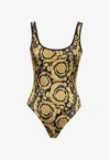 Versace Barocco-print One-piece Swimsuit In Multicolor